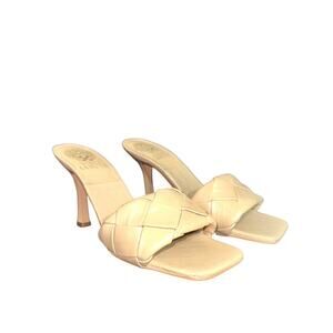Vince Camuto Women's Footwear Brelanie Woven Strap Dress Mule Heeled Sandal